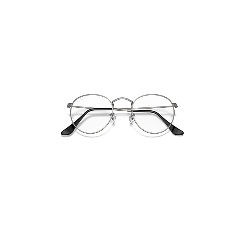 ROUND METAL OPTICS Eyeglasses with Gunmetal and Clear (53-21