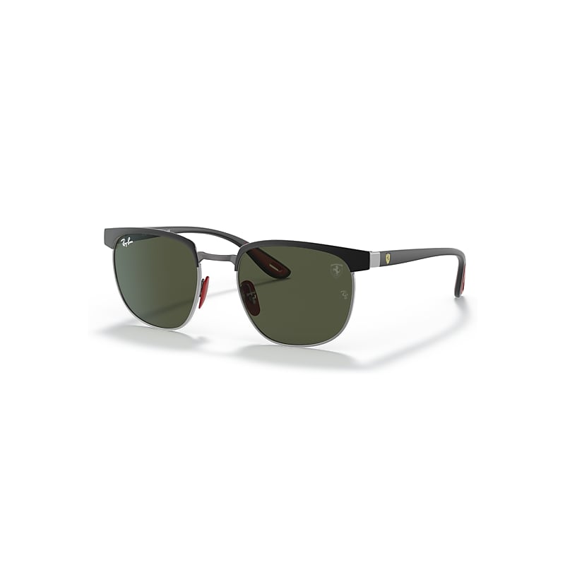 Ray-Ban Sunglasses   Scuderia Ferrari Collection - Black Frame Green Lenses 53-20, RB3698M