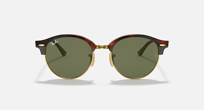 RayBan RB4246 990 polarized クラブラウンド CLUBROUND CLASSIC Sunglasses in Red Havana and G-15 Green - RB4246
