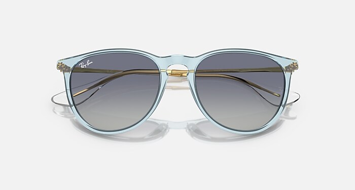 ERIKA CLASSIC Sunglasses in Transparent Light Blue and Grey/Blue