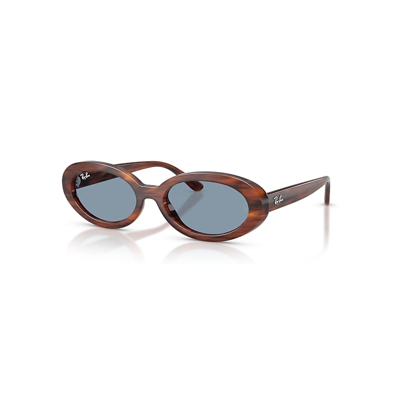 Ray-Ban Sunglasses Women's  - Striped Havana Frame Blue Lenses 54-19, RB2223