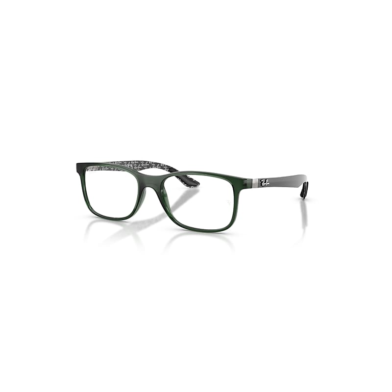 Ray-Ban Eyeglasses   Optics - Dark Carbon On Texture White Frame Clear Lenses Polarized 53-18, RB8903