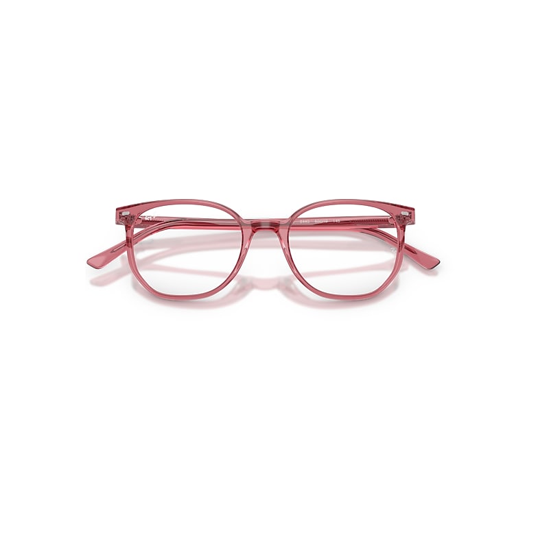 Ray-Ban Elliot Optics Eyeglasses Pink Frame Clear Lenses Polarized 52-19