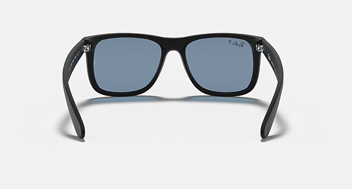 JUSTIN CLASSIC Sunglasses in Rubber Black and Dark Blue Polarized