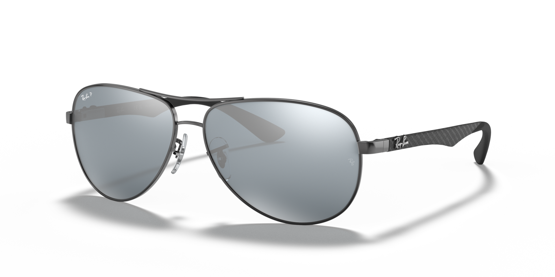 CARBON FIBRE Polarized Sunglasses in Gunmetal and Silver Polarized