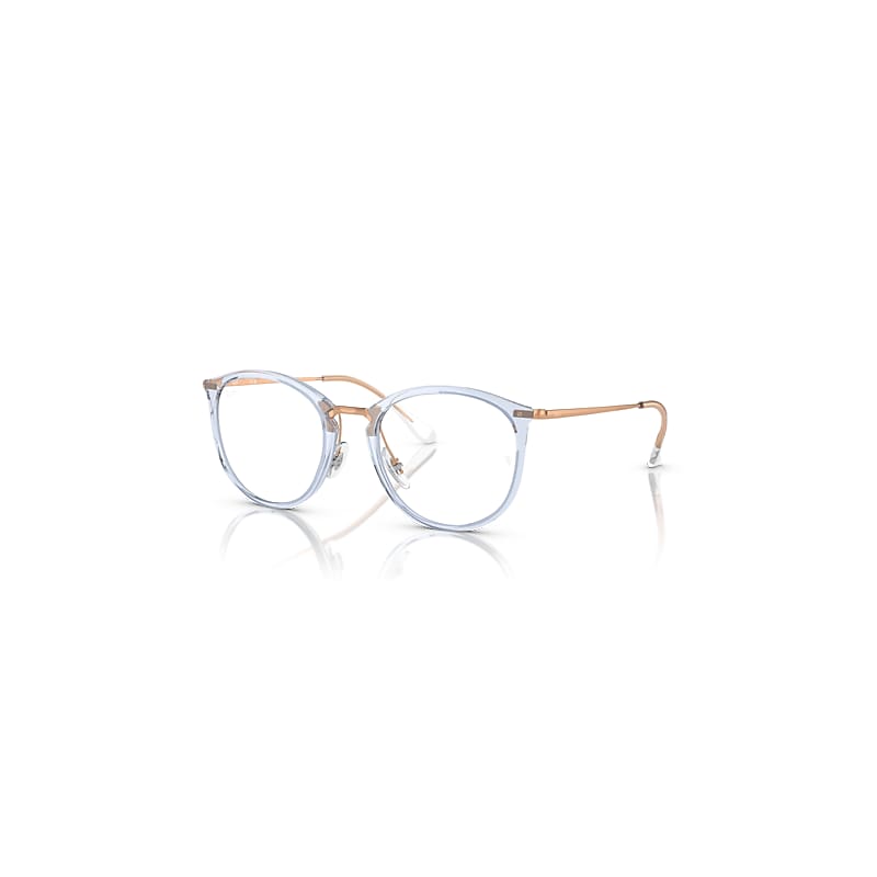 Ray-Ban Rb7140 Optics  Rotgold Fassung Klar Glas Polarisiert 49-20