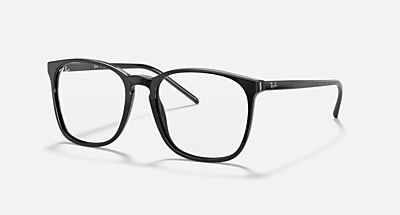 RB5387 OPTICS Polarized Eyeglasses with Black and Clear (54-18