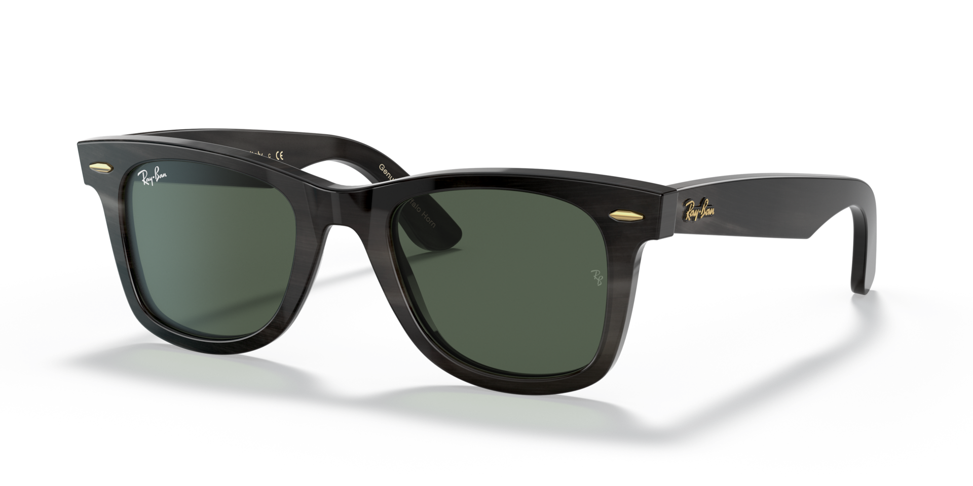 ORIGINAL WAYFARER HORN Sunglasses in Dark Brown and G-15 Green (50