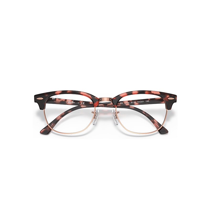 Ray-Ban Clubmaster Optics Eyeglasses Havana Frame Clear Lenses 51-21