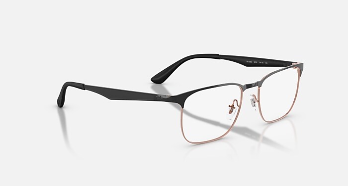 RB6363 OPTICS Eyeglasses with Black On Copper and Demo Bio (56-18