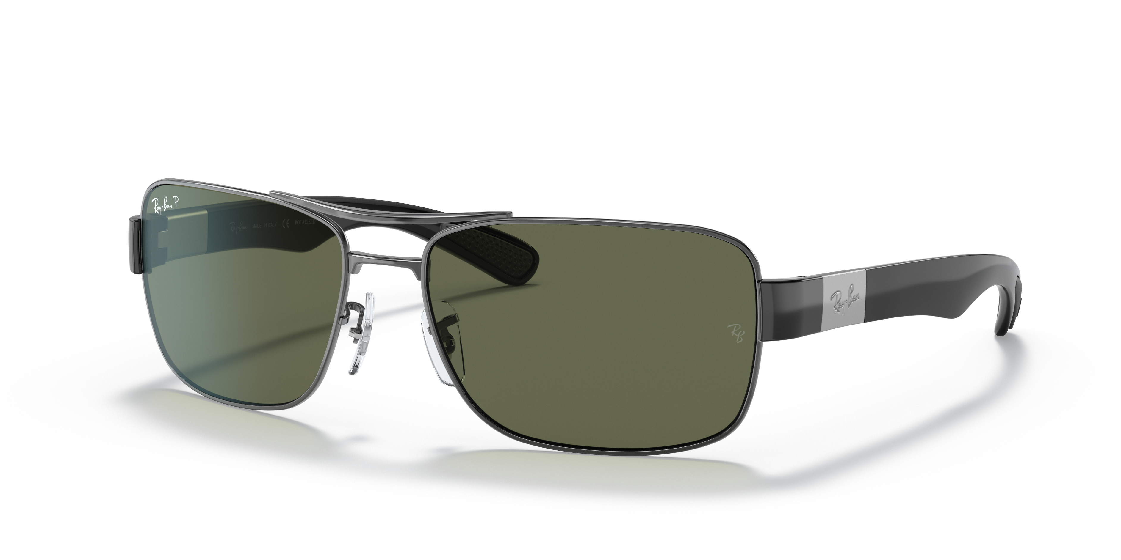 RB3522 Sunglasses in Gunmetal and G-15 Green Polarized - RB3522