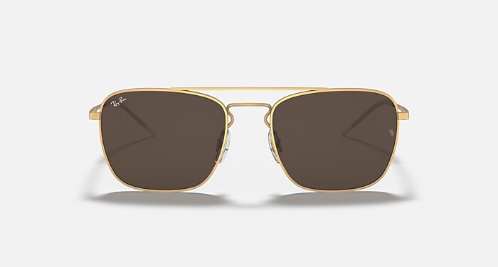 RB3588 Sunglasses in Gold and Dark Brown (55-19) - RB3588 | Ray