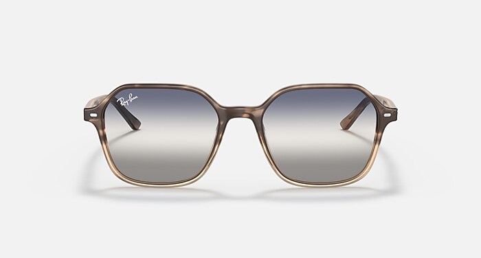 JOHN BI-GRADIENT Sunglasses in Brown Havana and Blue/Grey Gradient