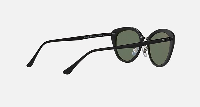 RB4250 Polarized Sunglasses in Black and G-15 Green Polarized (52