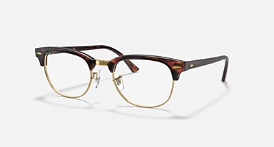 CLUBMASTER OPTICS メガネ ストライプレッド と クリア (51-21