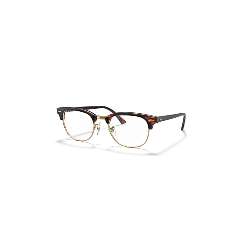Ray-Ban Eyeglasses  Clubmaster Optics - Mock Tortoise Frame Clear Lenses 51-21, RB5154