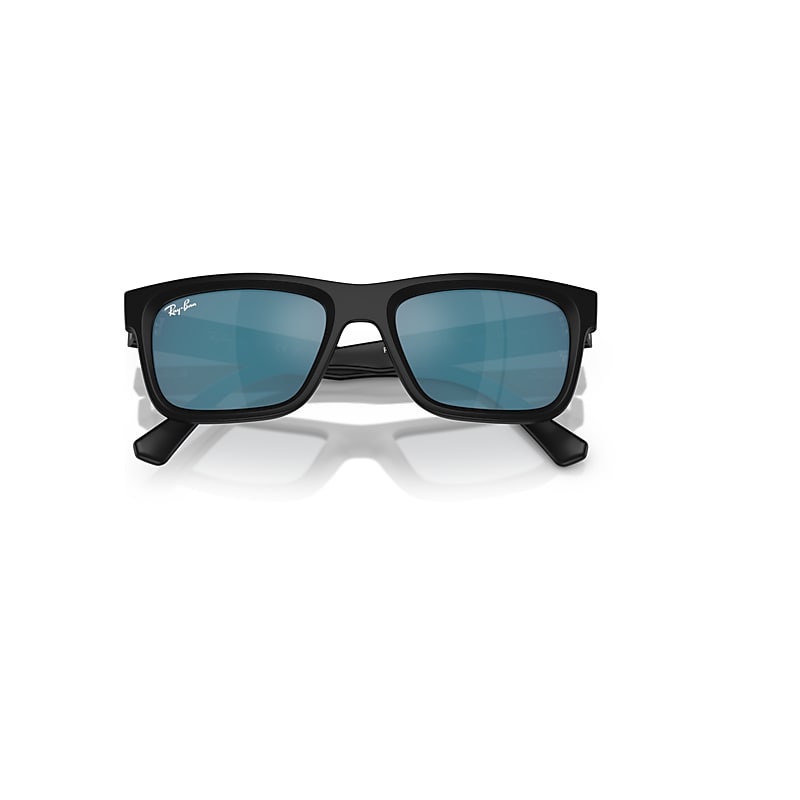 Ray-Ban Rb9196s Kids Bio-based Sunglasses Matte Black Frame Blue Lenses 49-17