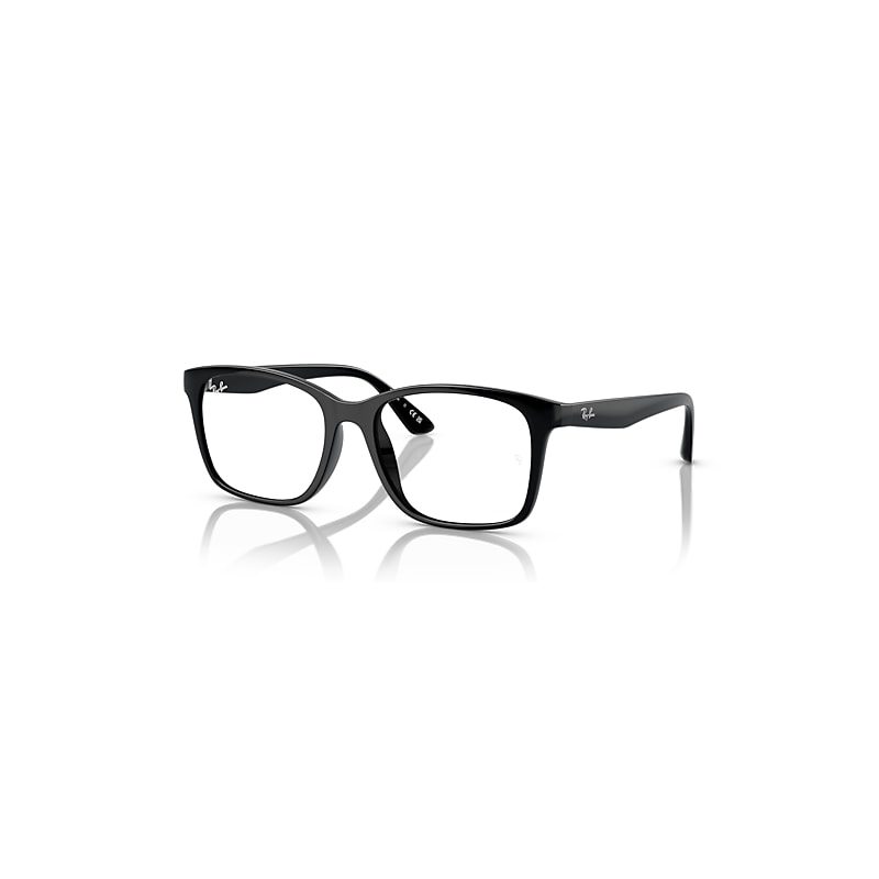 Ray-Ban Eyeglasses Unisex Rb7059d Optics - Black Frame Clear Lenses Polarized 55-18