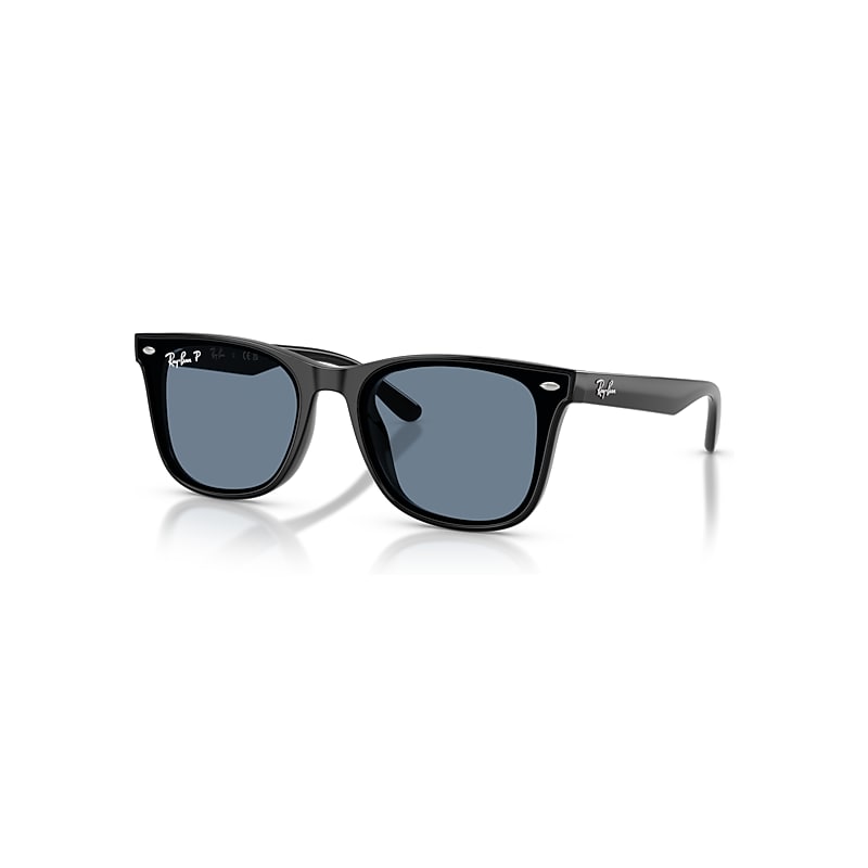 Ray-Ban Sunglasses - Black Frame Blue Lenses Polarized 65-18, RB4420 - Image 1