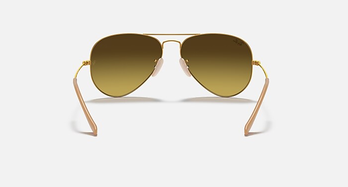 AVIATOR GRADIENT Sunglasses in Gold and Brown Gradient (58  display picture 2
