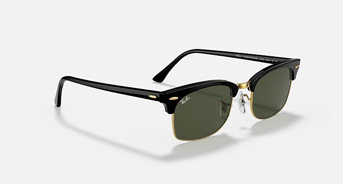 小物 Ray-Ban : CLUBMASTER SQUARE LEGEND GOLD CLUBMASTER SQUARE LEGEND GOLD Sunglasses in Black and G-15 Green