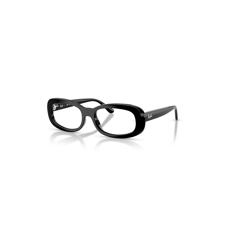 Ray-Ban Eyeglasses Women's  Optics - Black Frame Clear Lenses Polarized 53-18, RB2221V
