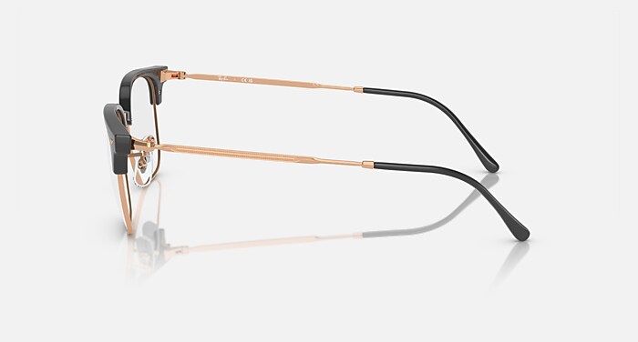 NEW CLUBMASTER OPTICS Óculos de Grau Cinza-escuro com ouro rosé e