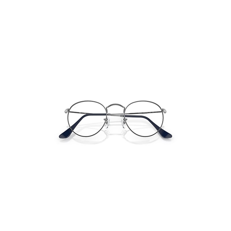 ROUND METAL OPTICS Eyeglasses with Gunmetal and Clear (47-21