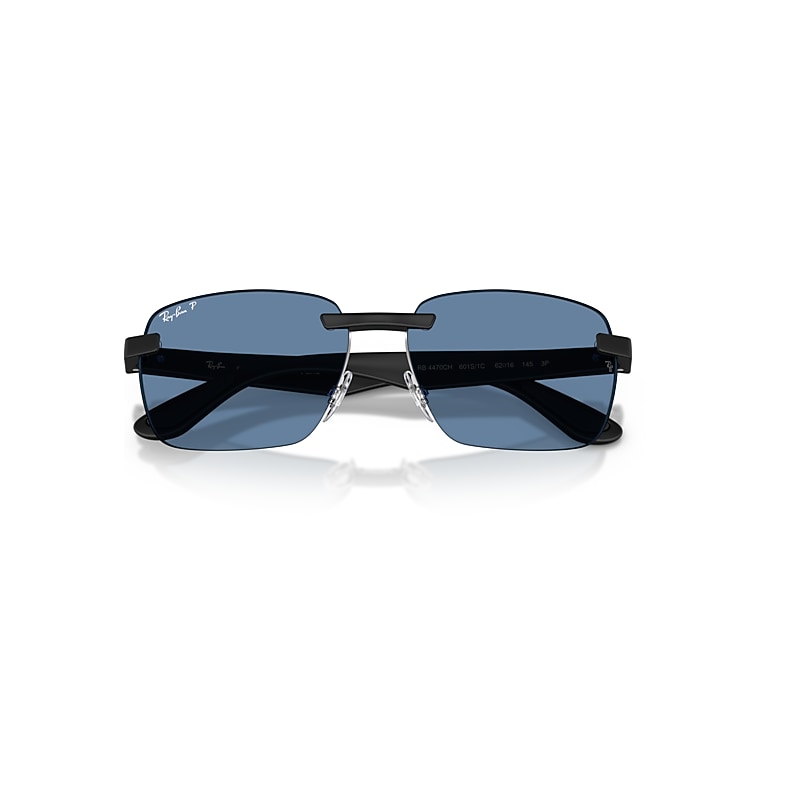 Ray-Ban Rb4470 Polarized S Lenses Sunglasses Sand Black Frame Polarized Blue Lenses Polarized 59-16