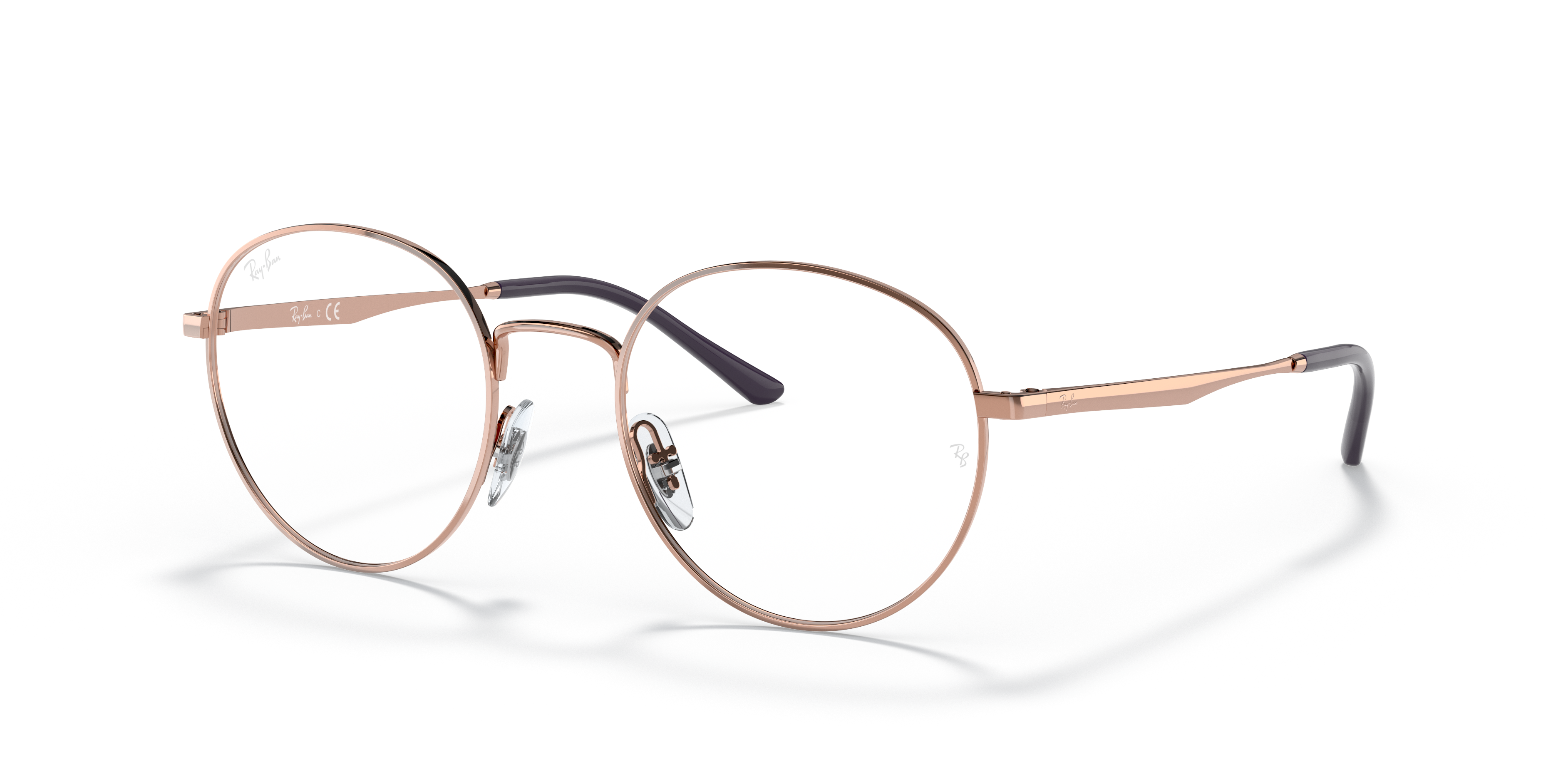 Ray-Ban Eyeglasses Rb3681 Optics Prescription - Gold Frame Clear Lenses 50-20