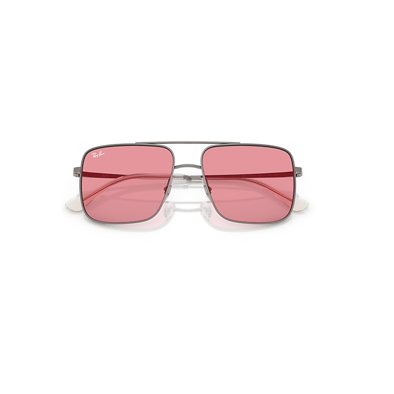 Ray-Ban Ari Bio-based Sunglasses Gunmetal Frame Pink Lenses 54-16