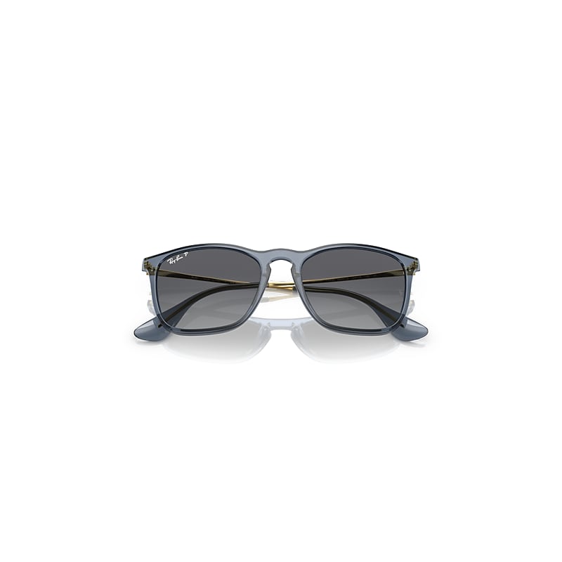 CHRIS Polarized Sunglasses in Transparent Blue and Grey Polarized