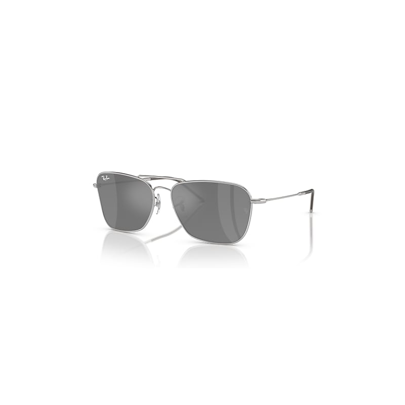 Ray-Ban Caravan Reverse Sunglasses Silver Frame Silver Lenses 58-15