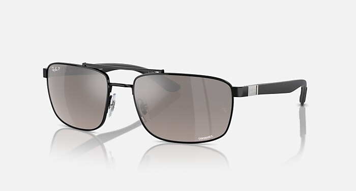 RB3737 POLARIZED+ LENSES Zonnebrillen in Zwart en Grijs Polarized+