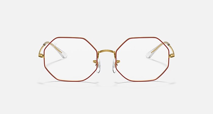 RB1972V OCTAGON Eyeglasses with Red and Clear (51-19) - RB1972V