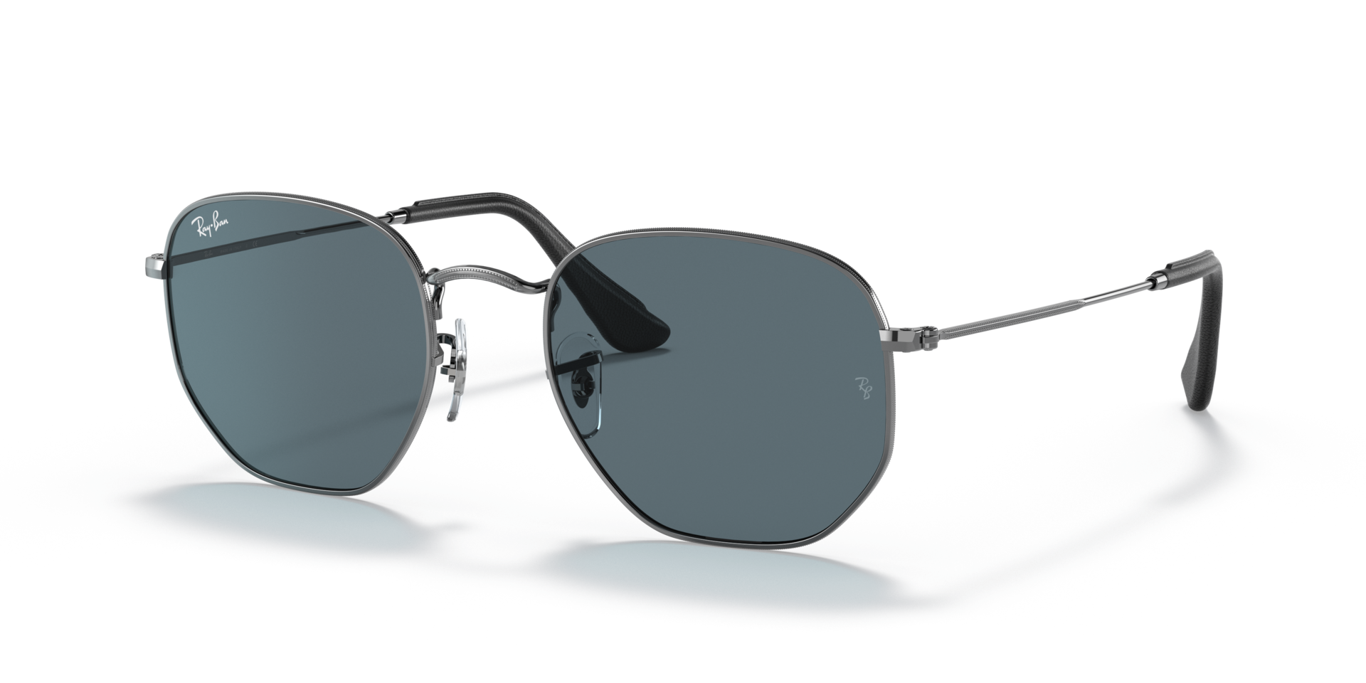 HEXAGONAL @COLLECTION Sunglasses in Gunmetal and Blue Classic 