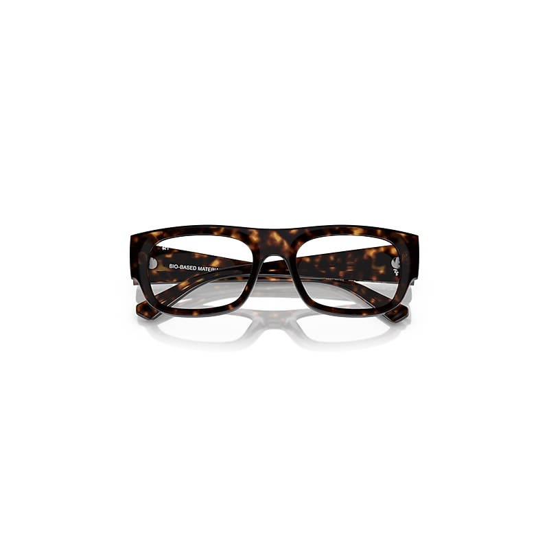 Ray-Ban Kristin Optics Bio-based Eyeglasses Havana Frame Clear Lenses Polarized 52-20