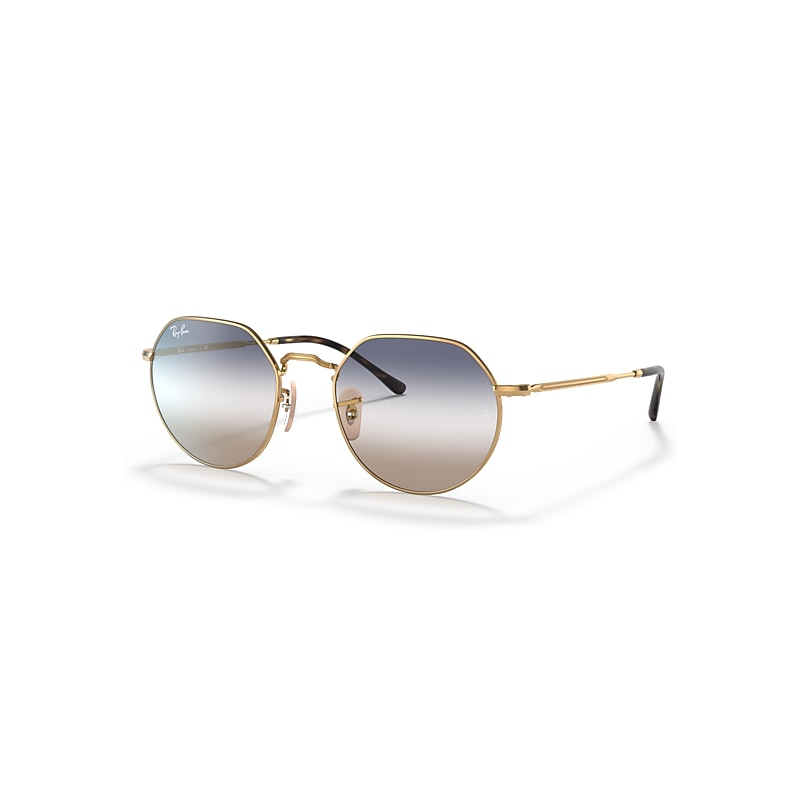 Ray-Ban Jack Sunglasses Arista Gold Frame Clear Lenses 51-20