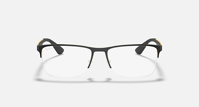RB6335 OPTICS ポラライズド（偏光） メガネ ゴールド上にブラック と