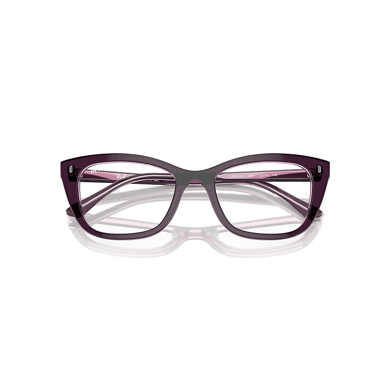 Ray-Ban Rb5433 Optics Optical Violet On Transparent Pink Frame Clear Lenses Polarized 50-19