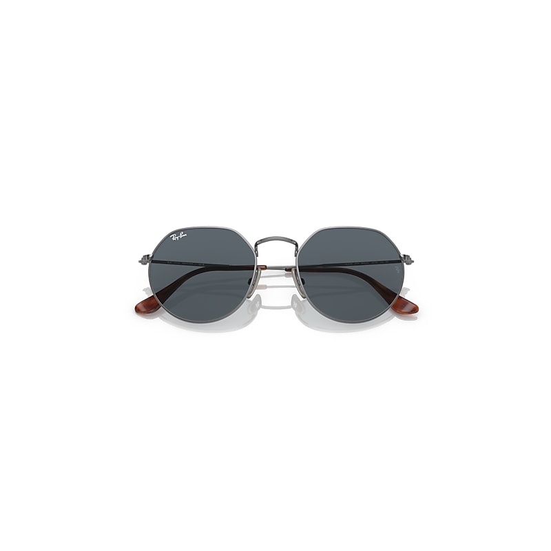Ray-Ban Jack Titanium Sunglasses Gunmetal Frame Blue Lenses 51-20