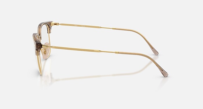 NEW CLUBMASTER OPTICS Eyeglasses with Beige On Gold and Clear (53