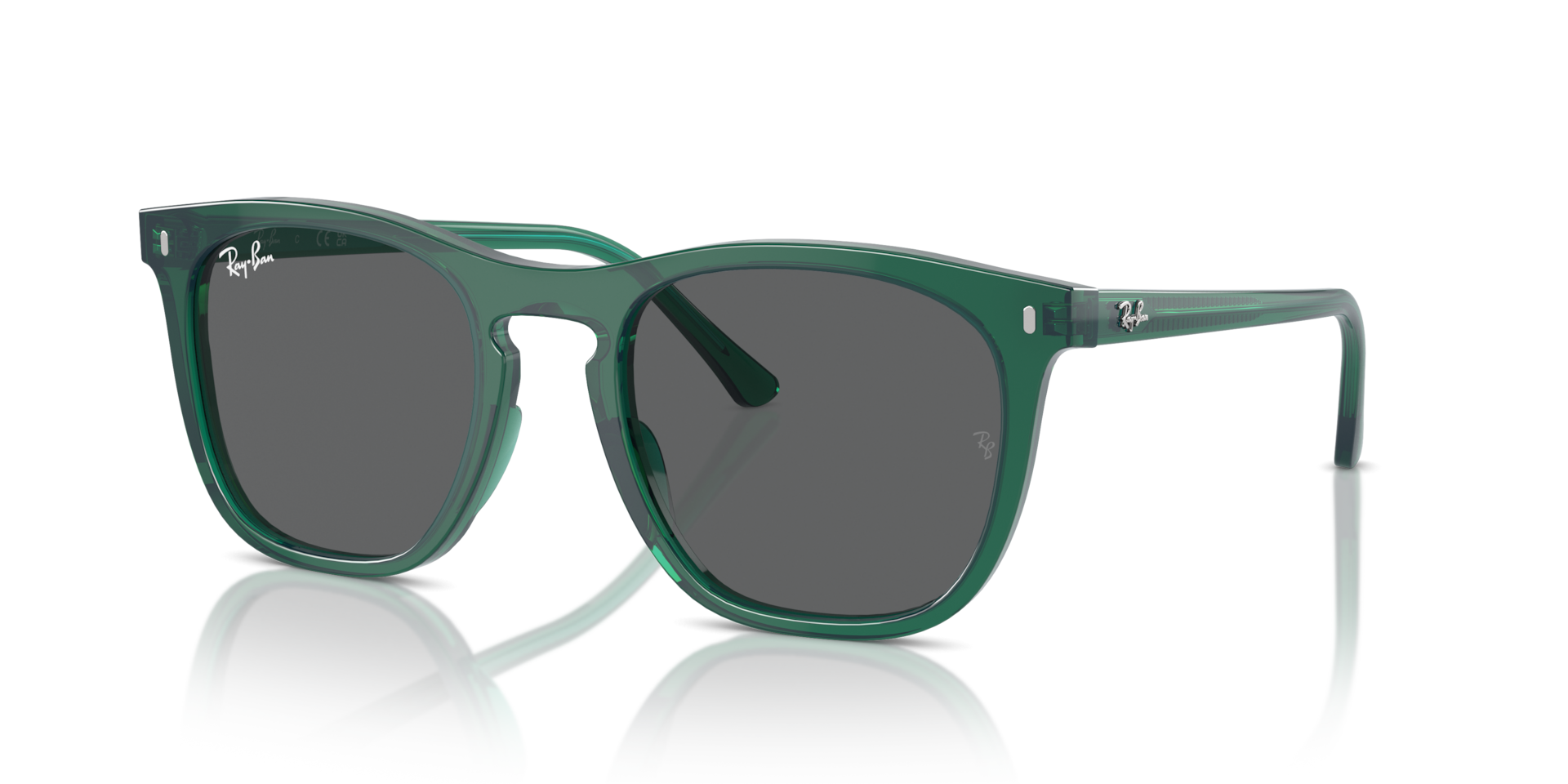 Ray-Ban Rb2210 Lunettes De Soleil - Monture Transparent Vert Verres Gris 53-21 106 €