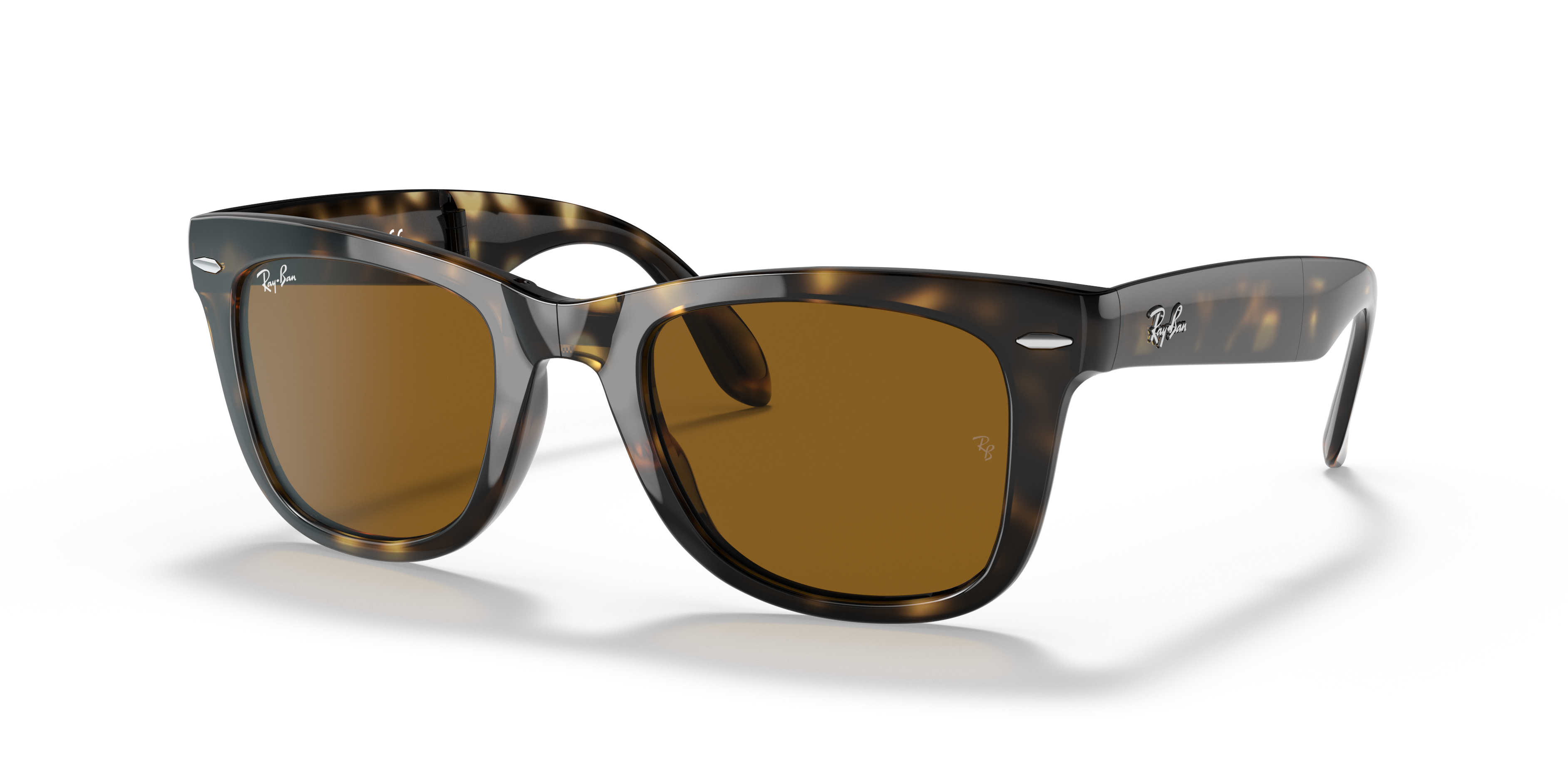 WAYFARER FOLDING CLASSIC Sunglasses in Light Havana and B-15 Brown