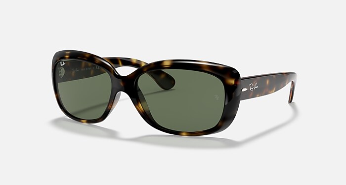 JACKIE OHH Sunglasses in Light Havana and Green (58-17 