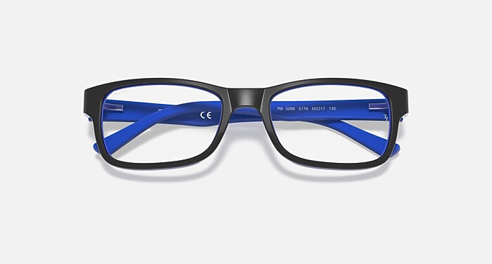 RB5268 OPTICS Eyeglasses with Black On Blue and Clear (50-17