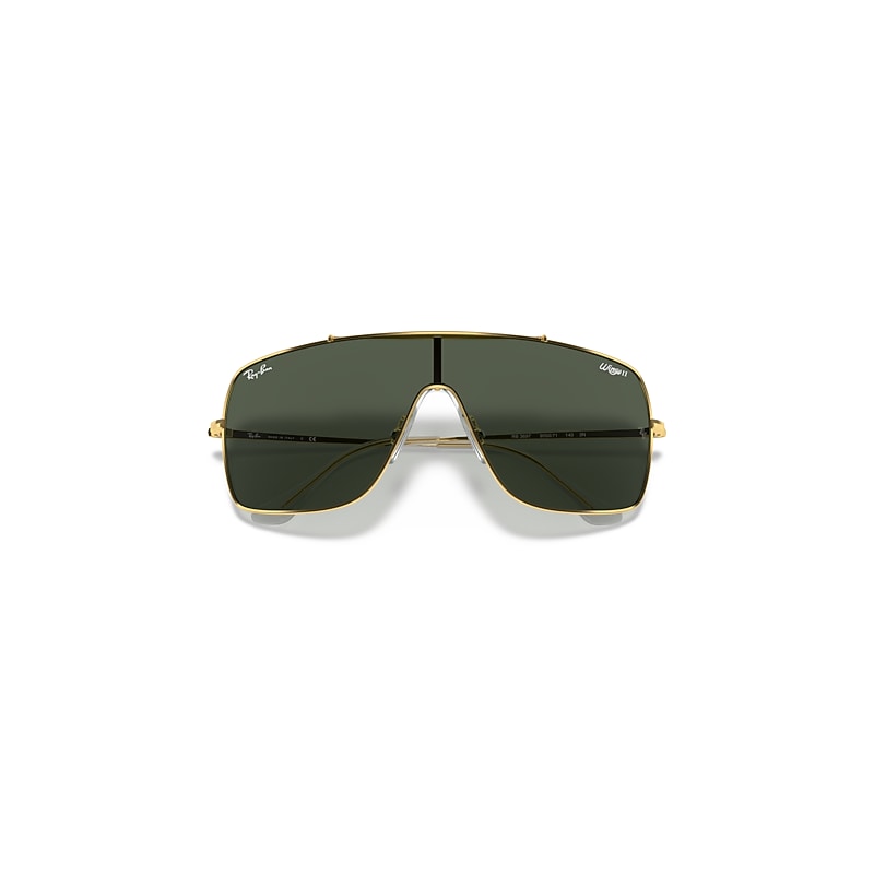Ray-Ban Wings II Sunglasses Arista Gold Frame Green Lenses 01-35