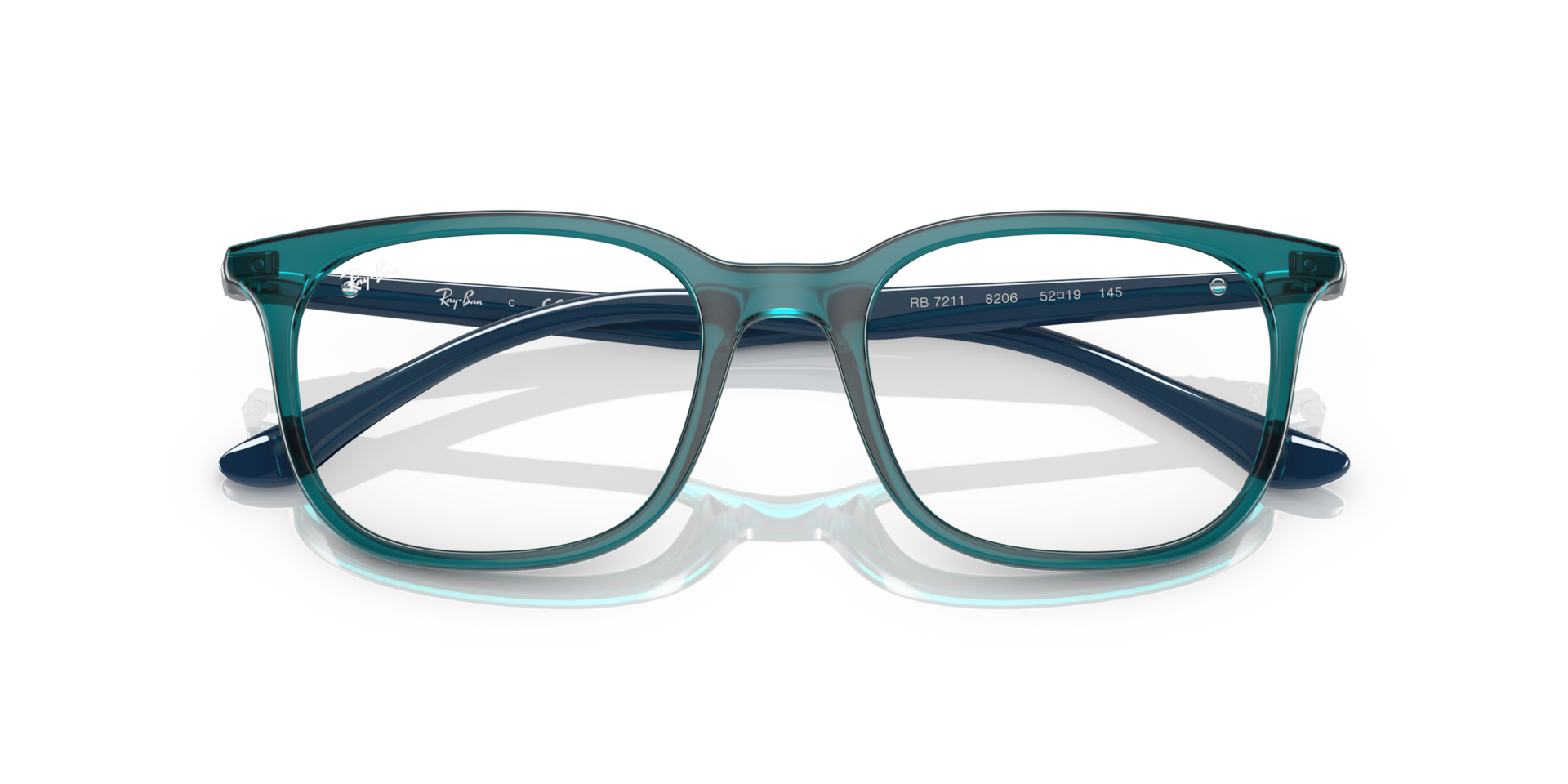 Ray-Ban Rb7211 Optics Eyeglasses Blue Frame Clear Lenses Polarized 52-19 95$