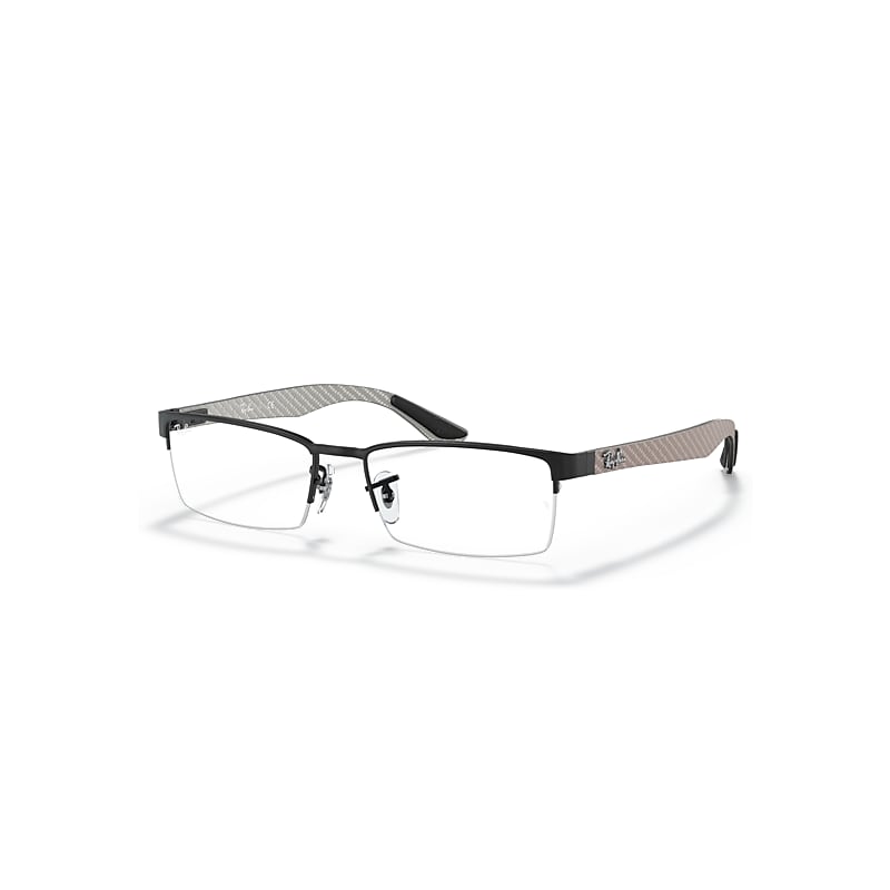 Ray-Ban Eyeglasses Unisex Rb8412 Optics - Grey Frame Clear Lenses 54-17