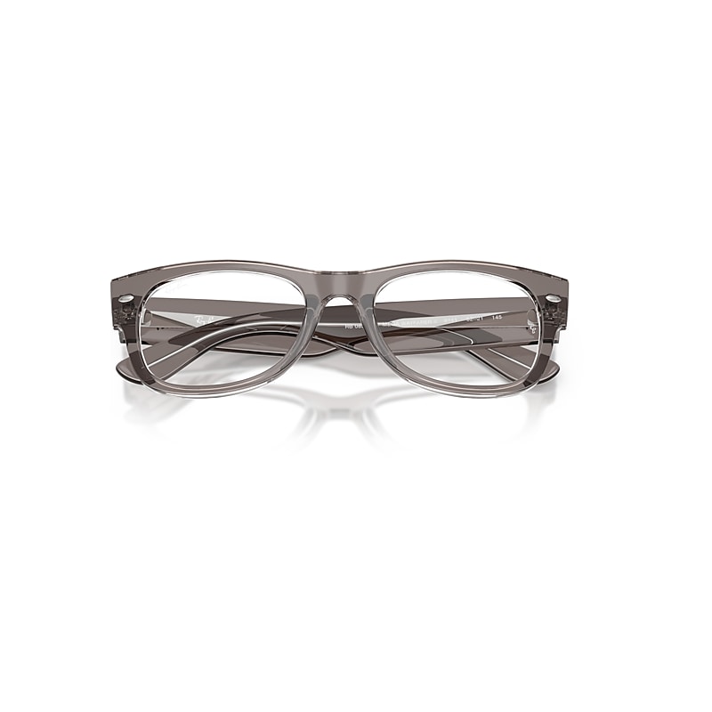 Ray-Ban Mega Wayfarer II Optics Optical Transparent Grey Frame Clear Lenses Polarized 52-21